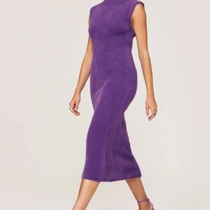 Elegant Purple Sleeveless Dress